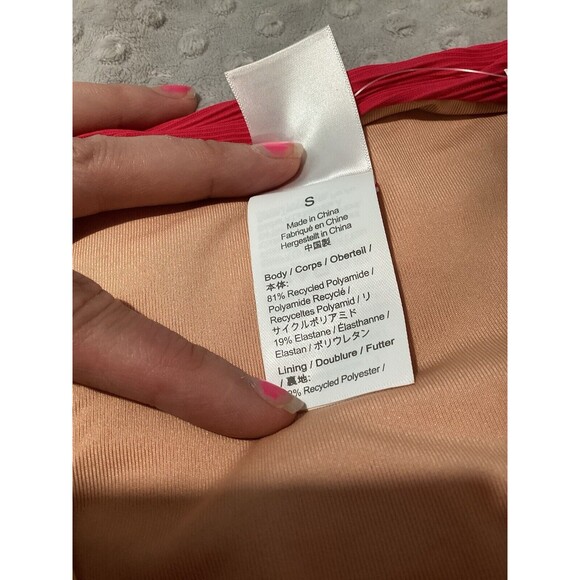 J. Crew High Rise Cheeky Bikini Bottom Pink Ribbed S - Picture 5 of 5